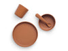 Children's Dinner Set Silicone - Caramel - 4 Pack