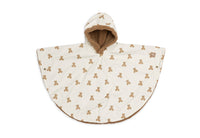 Outdoor Poncho Waterrepellent - Mini Teddy Bear/Teddy Fleece