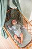 Fitted Sheet Jersey 40/50x80/90cm Snake - Ash Green