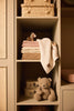 Decke Wiege 75x100cm Check Knit - Oatmeal/Teddy Fleece
