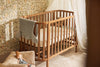 Blanket Cot 100x150cm Check Knit - Oatmeal