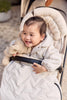 Footmuff buggy/stroller Embossed - Sand