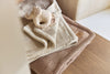 Blanket Cradle 75x100cm Box Knit - Milky Coffee - GOTS