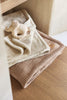 Blanket Cradle 75x100cm Box Knit - Milky Coffee - GOTS