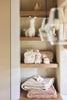 Blanket Cradle 75x100cm Box Knit - Milky Coffee/Velvet - GOTS