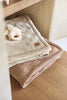Blanket Cot 100x150cm Box Knit - Milky Coffee/Velvet - GOTS