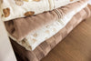 Blanket Cradle 75x100cm Box Knit - Milky Coffee/Velvet - GOTS