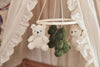 Baby-Mobile - Teddy Bear - Leaf Green/Naturel