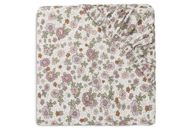 Fitted Sheet Jersey 40/50x80/90cm Retro Flowers
