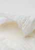 Muslin Fringe deken 120x120cm Ivory