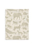 Gant de toilette gaze de Coton 15x20cm Animals Olive Gr (3p)