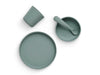 Kinderserviesset Siliconen Ash Green