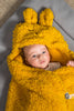 Einschlagdecke für Babyschale Bunny Mustard